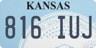 KS license plate 816IUJ