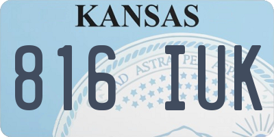 KS license plate 816IUK