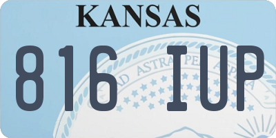 KS license plate 816IUP