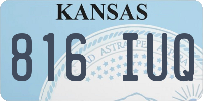 KS license plate 816IUQ