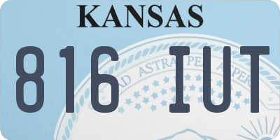 KS license plate 816IUT