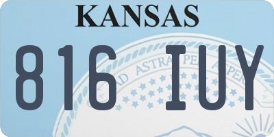 KS license plate 816IUY