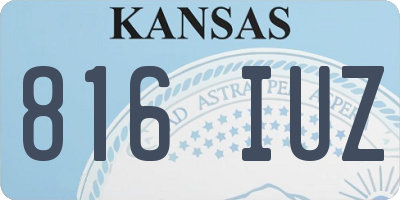 KS license plate 816IUZ