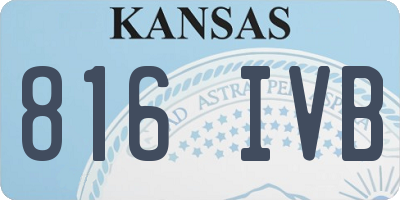 KS license plate 816IVB