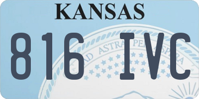 KS license plate 816IVC