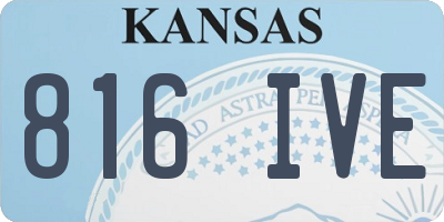 KS license plate 816IVE