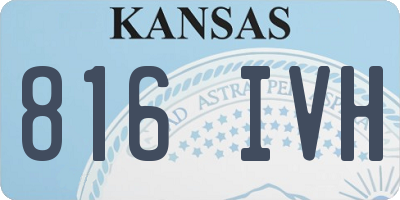 KS license plate 816IVH