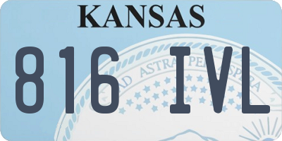 KS license plate 816IVL