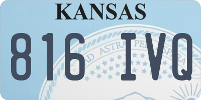 KS license plate 816IVQ