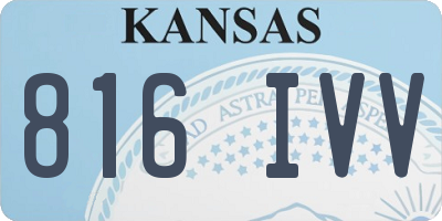 KS license plate 816IVV