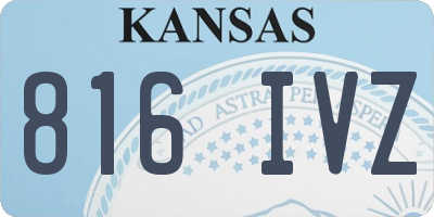 KS license plate 816IVZ