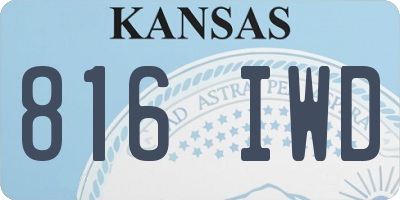 KS license plate 816IWD