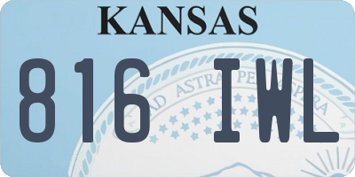 KS license plate 816IWL