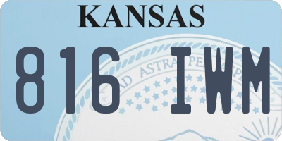 KS license plate 816IWM