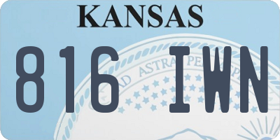 KS license plate 816IWN