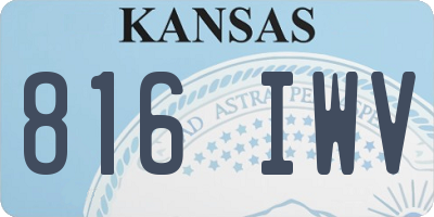 KS license plate 816IWV