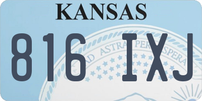 KS license plate 816IXJ