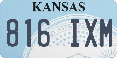 KS license plate 816IXM