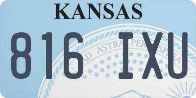 KS license plate 816IXU