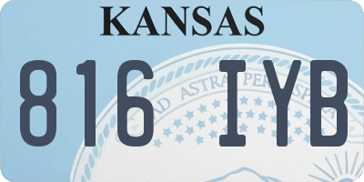 KS license plate 816IYB