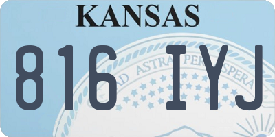 KS license plate 816IYJ
