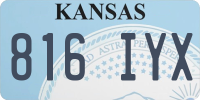 KS license plate 816IYX