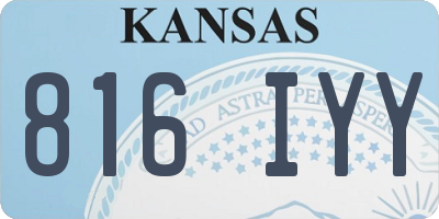 KS license plate 816IYY