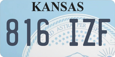 KS license plate 816IZF
