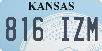 KS license plate 816IZM