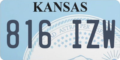 KS license plate 816IZW