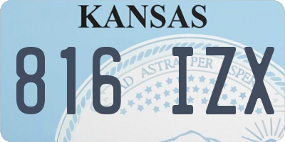 KS license plate 816IZX