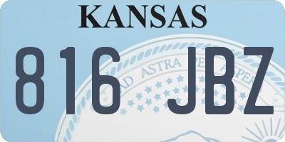 KS license plate 816JBZ