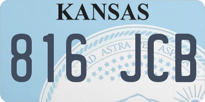 KS license plate 816JCB