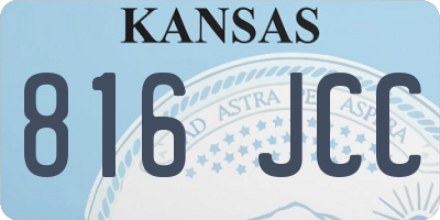 KS license plate 816JCC