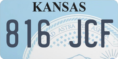 KS license plate 816JCF