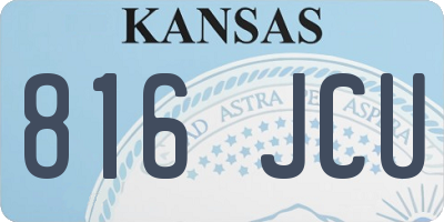 KS license plate 816JCU