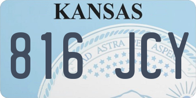 KS license plate 816JCY