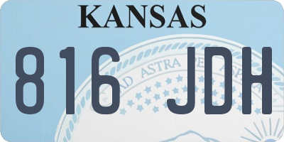 KS license plate 816JDH