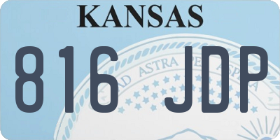 KS license plate 816JDP