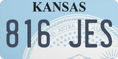 KS license plate 816JES