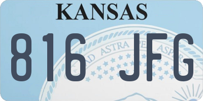 KS license plate 816JFG