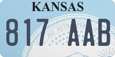 KS license plate 817AAB