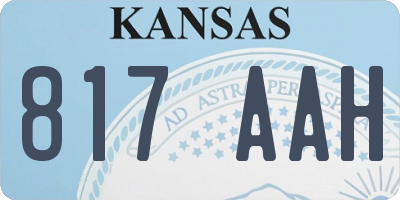 KS license plate 817AAH