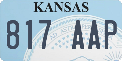 KS license plate 817AAP