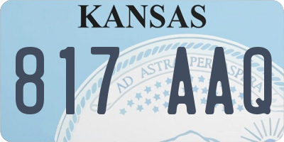 KS license plate 817AAQ