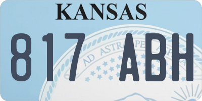 KS license plate 817ABH