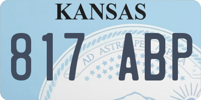 KS license plate 817ABP