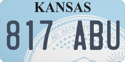 KS license plate 817ABU