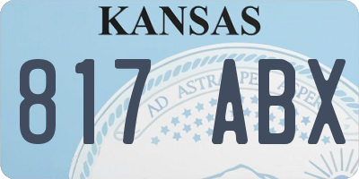KS license plate 817ABX