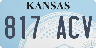 KS license plate 817ACV